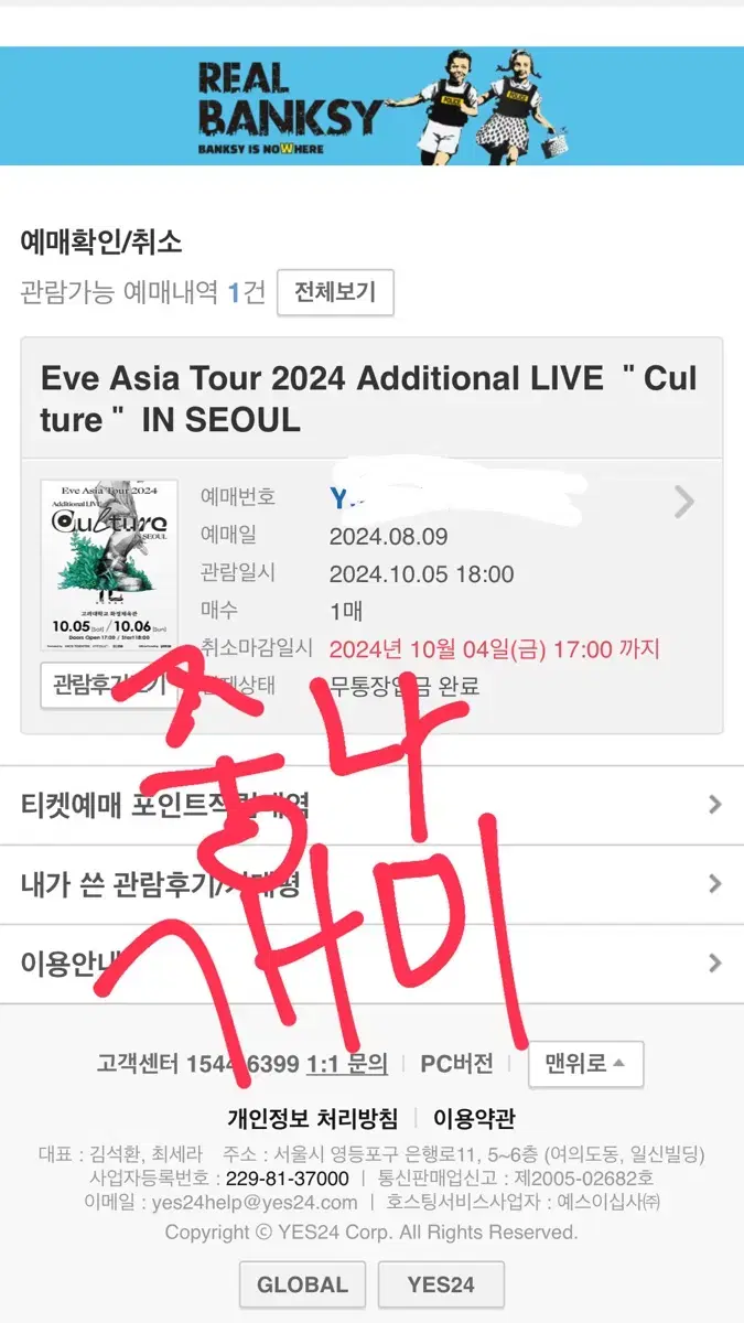 Eve 내한콘서트